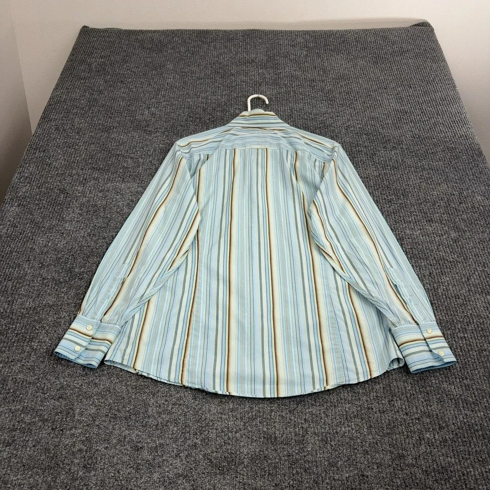 Banana Republic Button Up Mens M‎ Blue Striped Long Sleeve Casual Office Style